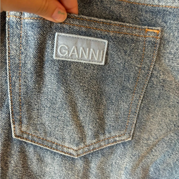 Ganni High-Rise Diagonal Striped Jeans - Picture 10 of 11